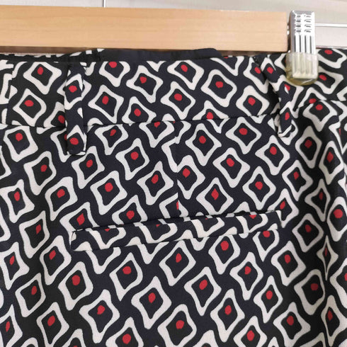 プラダ PRADA 総柄 センタープレスポリスラックス レディース 42