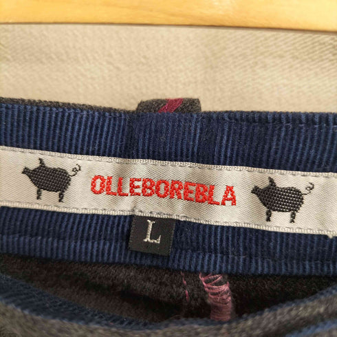 アルベロベロ OLLEBOREBLA オレボレブラ 豚総柄 フェイクスエードスラックス レディース L