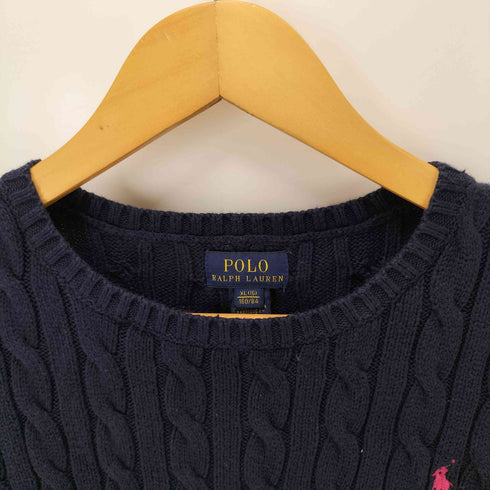 ポロラルフローレン POLO RALPH LAUREN ポニー刺繍 ケーブル編み コットンニット レディース import:XL