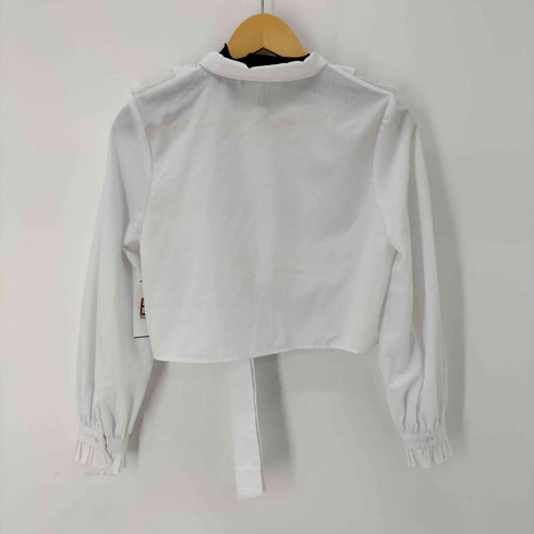 ザラ ZARA プリーツデザイン ボウタイブラウス レディース import:M