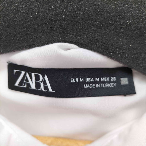 ザラ ZARA プリーツデザイン ボウタイブラウス レディース import:M