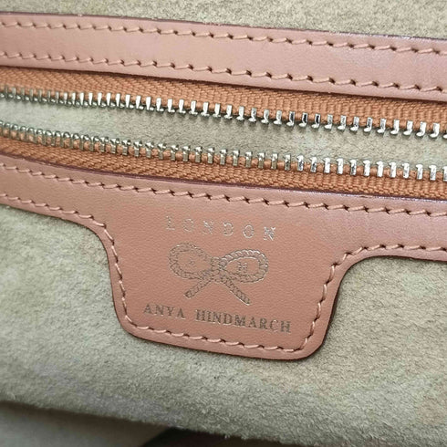 アニヤハインドマーチ ANYA HINDMARCH 犬 転写プリント レザー ハンド トート バッグ レディース