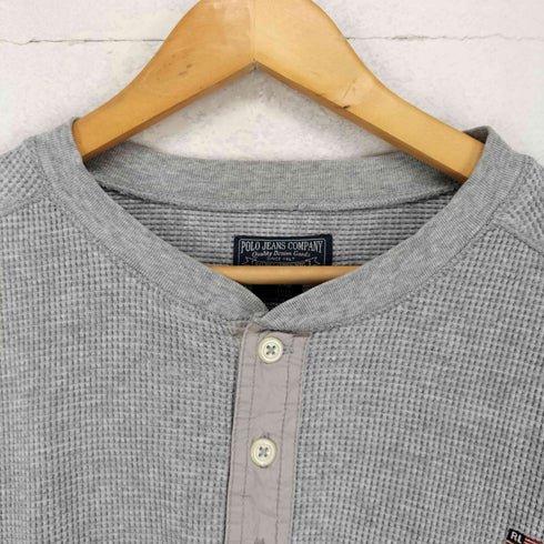 ポロジーンズカンパニーラルフローレン POLO JEANS COMPANY RALPH LAUREN ロゴ刺繍ヘンリーネックサーマルカットソー メンズ XL