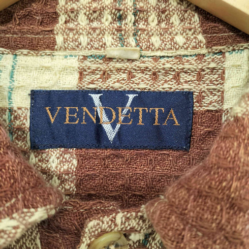 VENDETTA ワッフルシャツジャケット メンズ M
