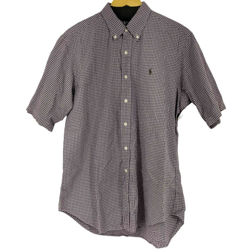 ラルフローレン RALPH LAUREN CLASSIC FIT スモールポニー刺繍 S/S BD チェック シャツ メンズ JPN:L