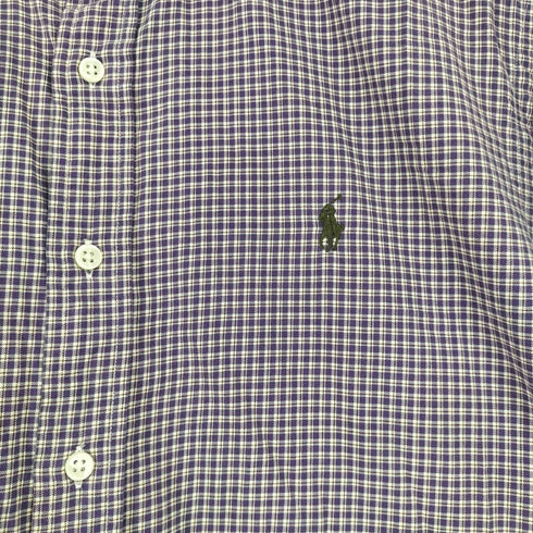 ラルフローレン RALPH LAUREN CLASSIC FIT スモールポニー刺繍 S/S BD チェック シャツ メンズ JPN:L