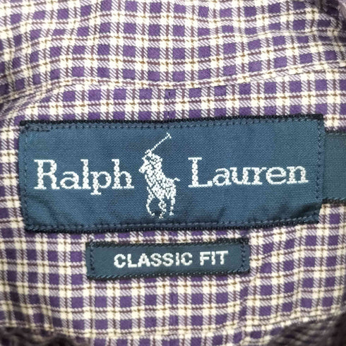 ラルフローレン RALPH LAUREN CLASSIC FIT スモールポニー刺繍 S/S BD チェック シャツ メンズ JPN:L