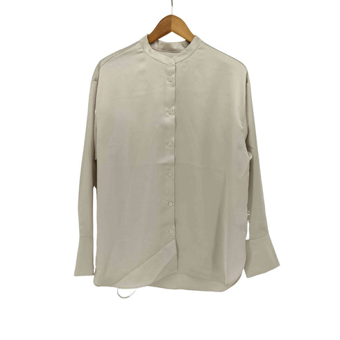 unf/lo 【洗える】サテンバンドカラーシャツ レディース JPN:M