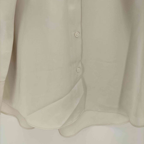 unf/lo 【洗える】サテンバンドカラーシャツ レディース JPN:M