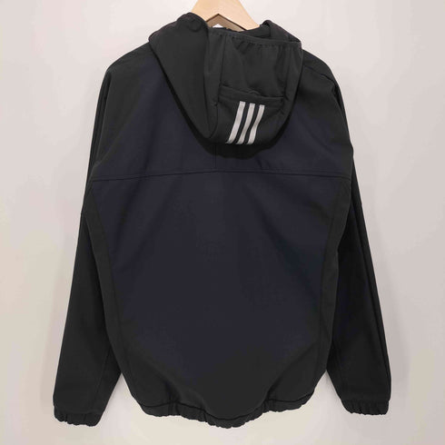 アディダス adidas エッセンシャル レギュラーフィット 3レイヤーボンデッドフリース フード フルジップジャケット メンズ import:M