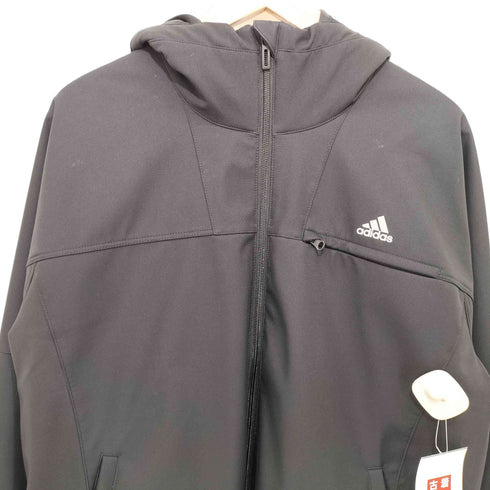 アディダス adidas エッセンシャル レギュラーフィット 3レイヤーボンデッドフリース フード フルジップジャケット メンズ import:M