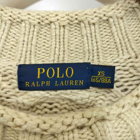 ポロラルフローレン POLO RALPH LAUREN リネン混ボトルネックケーブルニットセーター メンズ XS