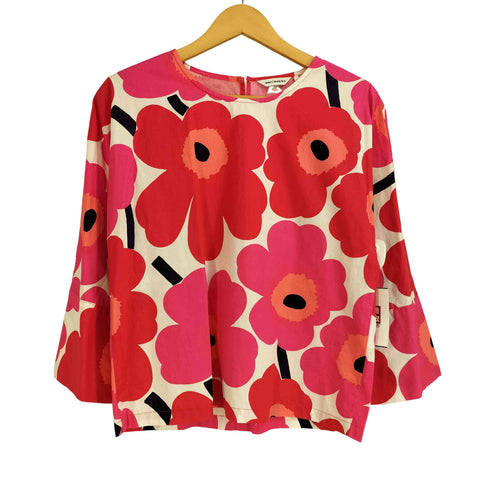 マリメッコ marimekko PIENI UNIKKO / CASALISA 総柄 ビッグカフス ブラウス レディース XS