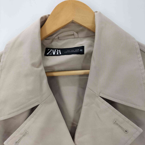 ザラ ZARA クロップドトレンチジャケット レディース import:L