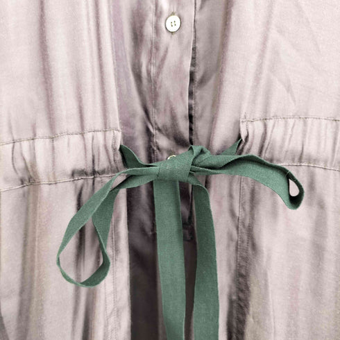エムエムシックスメゾンマルタンマルジェラ MM6 Maison Martin Margiela 15ss キュプラレーヨン バックトゥフロント ベルテッドリボンワンピース レディース 42