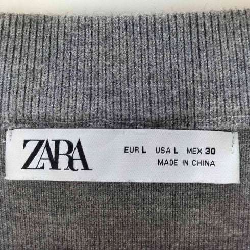 ザラ ZARA プレーンニットジャケット レディース import:L