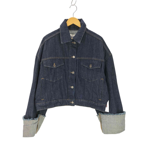 ザラ ZARA ZWコレクションデニムジャケット レディース import:L