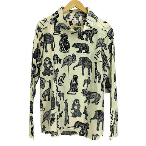 ポールスミス Paul Smith アニマル総柄 ボトルネックシャツ メンズ L
