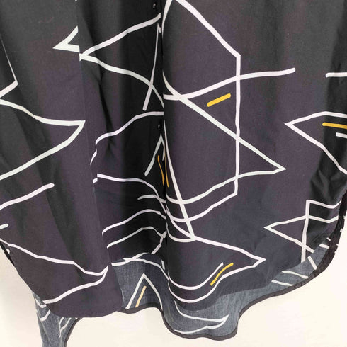 ビューティーアンドユースユナイテッドアローズ BEAUTY & YOUTH UNITED ARROWS 21ss ネオンプリントバンドカラーシャツ レディース
