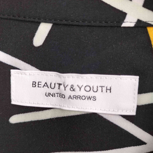 ビューティーアンドユースユナイテッドアローズ BEAUTY & YOUTH UNITED ARROWS 21ss ネオンプリントバンドカラーシャツ レディース