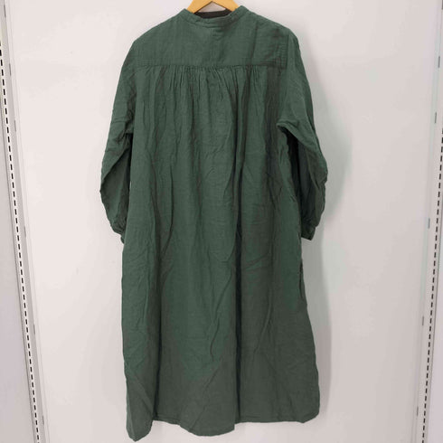 ムジルシリョウヒン 無印良品 ハーフボタン ノーカラー L/S シャツワンピース レディース JPN:L