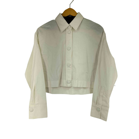 ザラ ZARA クロップドシャツジャケット レディース import:S