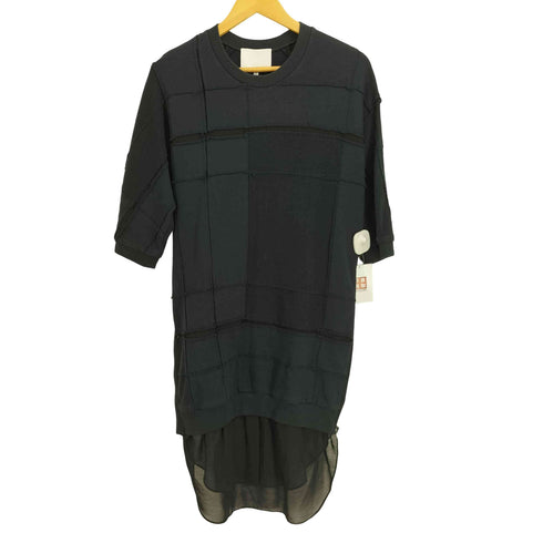 スリーワンフィリップリム 3.1 phillip lim サイドジップ シアードッキング 異素材切替 スウェット地チュニック レディース S