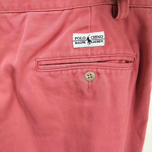 ポロバイラルフローレン Polo by RALPH LAUREN 90S ANDREW PANT イン2タック コットン ワイド チノ パンツ ポロチノ メンズ 33 × 32