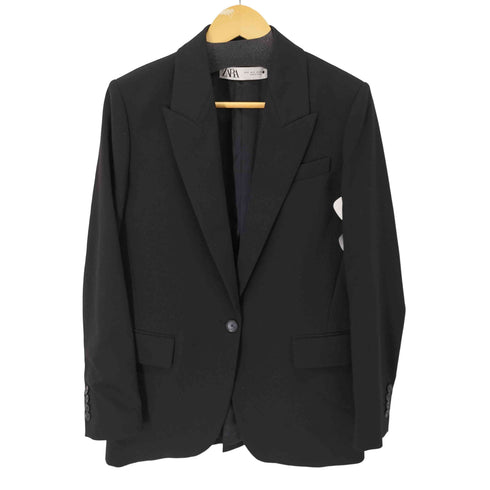 ザラ ZARA レーヨン混 テーラードジャケット レディース import:S
