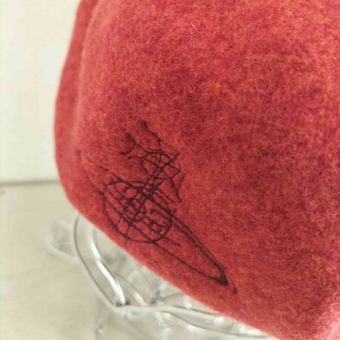 ヴィヴィアンウエストウッドレッドレーベル Vivienne Westwood RED LABEL オーブ刺繍 ウールベレー帽 レディース M