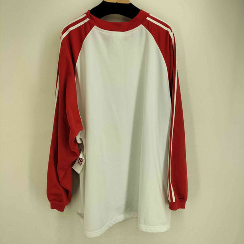 アディダス adidas 90s トレフォイルロゴ スリーストライプ クルーネック 厚手 長袖 Tシャツ スウェット メンズ import:XXL