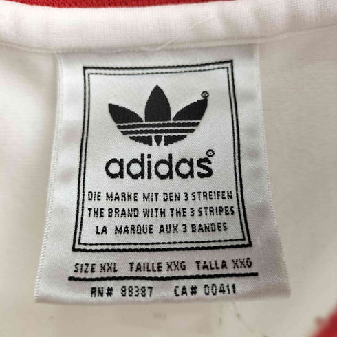 アディダス adidas 90s トレフォイルロゴ スリーストライプ クルーネック 厚手 長袖 Tシャツ スウェット メンズ import:XXL