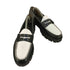 ジーエイチバス G.H.BASS Super Lug Larson Penny Loafers Black & White Leather メンズ US:8.5