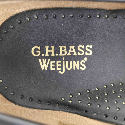 ジーエイチバス G.H.BASS Super Lug Larson Penny Loafers Black & White Leather メンズ US:8.5