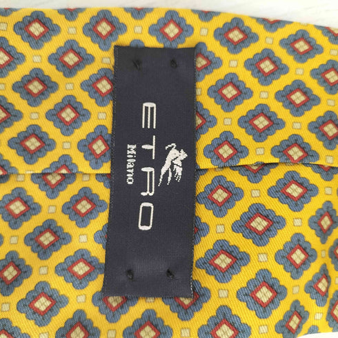 エトロミラノ ETRO MILANO 総柄 シルクネクタイ メンズ