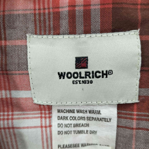 ウールリッチ WOOLRICH チェック柄 スナップボタン フラップポケット S/S シャツ メンズ 4L