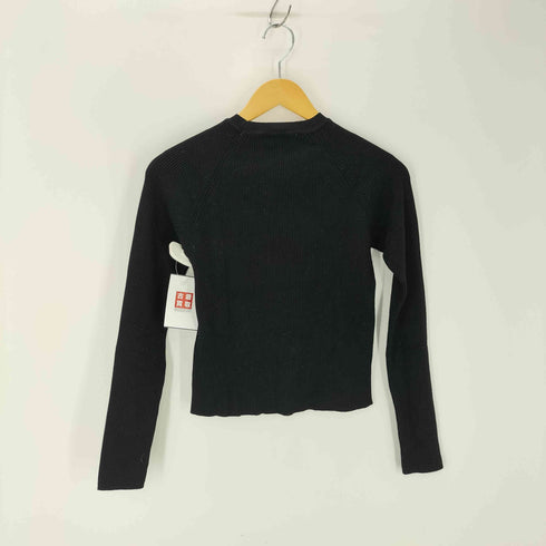 ザラ ZARA 金ボタン リブニットプルオーバー レディース import:M