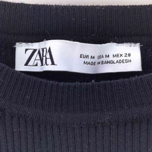 ザラ ZARA 金ボタン リブニットプルオーバー レディース import:M