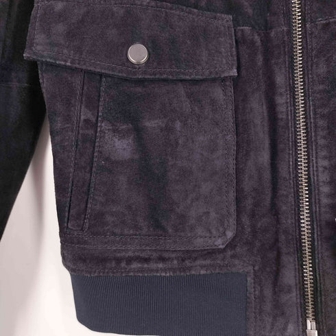ザラマン ZARA MAN ピッグレザー スウェード スタンドカラー ジャケット メンズ import:M