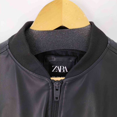 ザラ ZARA フェイクレザーブルゾン メンズ import:M