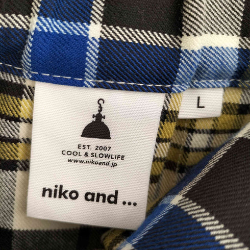 ニコアンド niko and... ツイルチェックキルトロングスカート レディース JPN:L