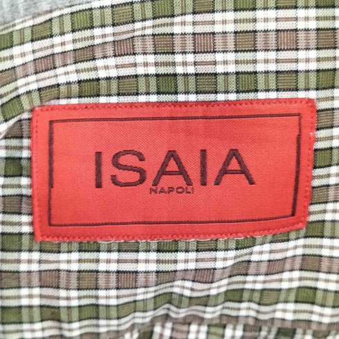 イザイア ISAIA L/S チェックシャツ メンズ 15/38