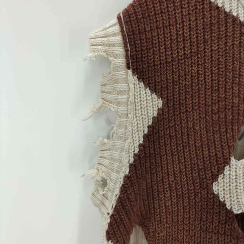エモダ EMODA VEQUM WAVE CUT OUT KNIT VEST レディース FREE