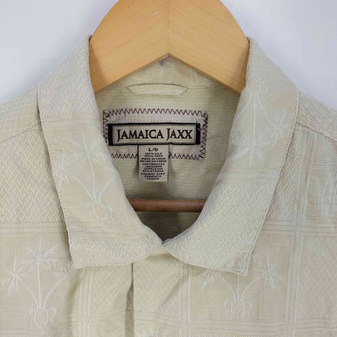 ジャマイカジャックス JAMAICA JAXX 総柄 シルク オープンカラー アロハシャツ メンズ import:L