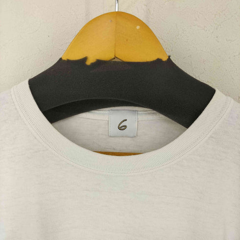 ロクビューティーアンドユースユナイテッドアローズ 6 BEAUTY & YOUTH UNITED ARROWS フロントプリント クルーネックカットソー レディース import:M