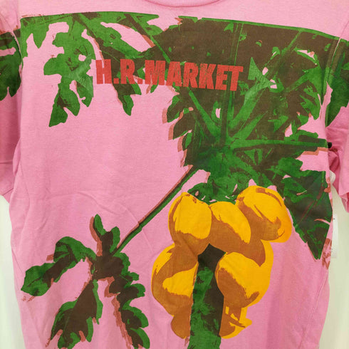 ハリウッドランチマーケット HOLLYWOOD RANCH MARKET ヤシの木 プリント クルーネック Tシャツ メンズ