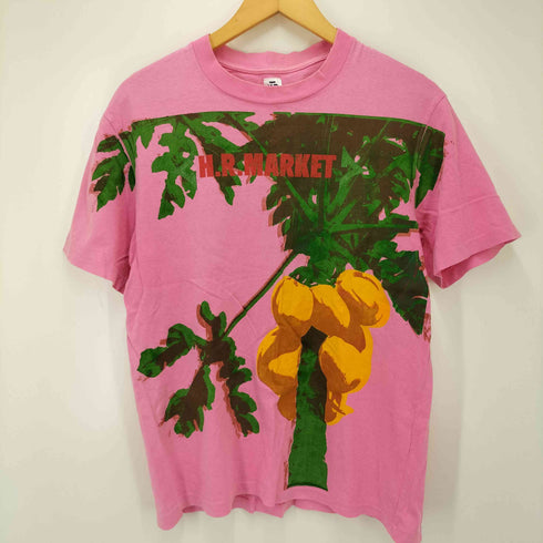 ハリウッドランチマーケット HOLLYWOOD RANCH MARKET ヤシの木 プリント クルーネック Tシャツ メンズ