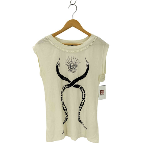 ディーゼル DIESEL ベロアクロススネーク ノースリーブTシャツ メンズ XXS