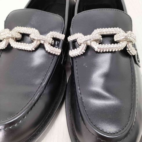 ザラ ZARA ビジュー ラインストーン チェーンローファー レディース 37