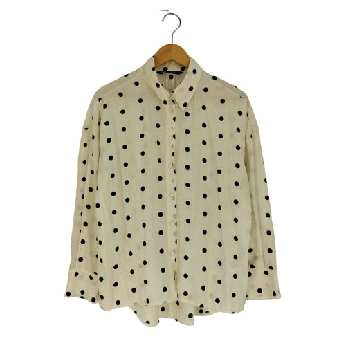 ザラ ZARA ドット柄 レーヨンナイロン シャツ レディース import:S